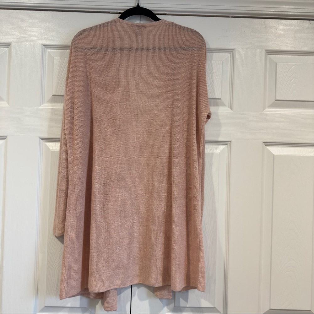 Eileen Fisher Organic Linen Open Knit Cardigan Pink Women Size S Lightweight - Picture 5 of 11